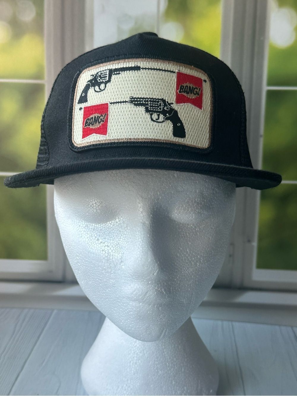Bart Bridge Bang Bang Revolver Trucker Hat Black Mesh Snapback